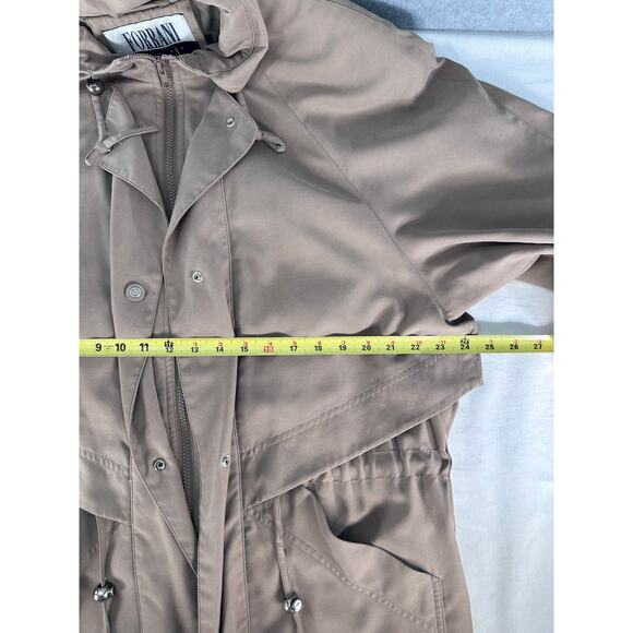 Vintage Forrani Women's sz M Khaki Sport Coat Light Jacket Drawstring Waist 90s - Picture 7 of 11